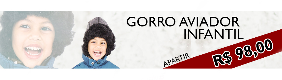 Gorros infantis aviador publicidade