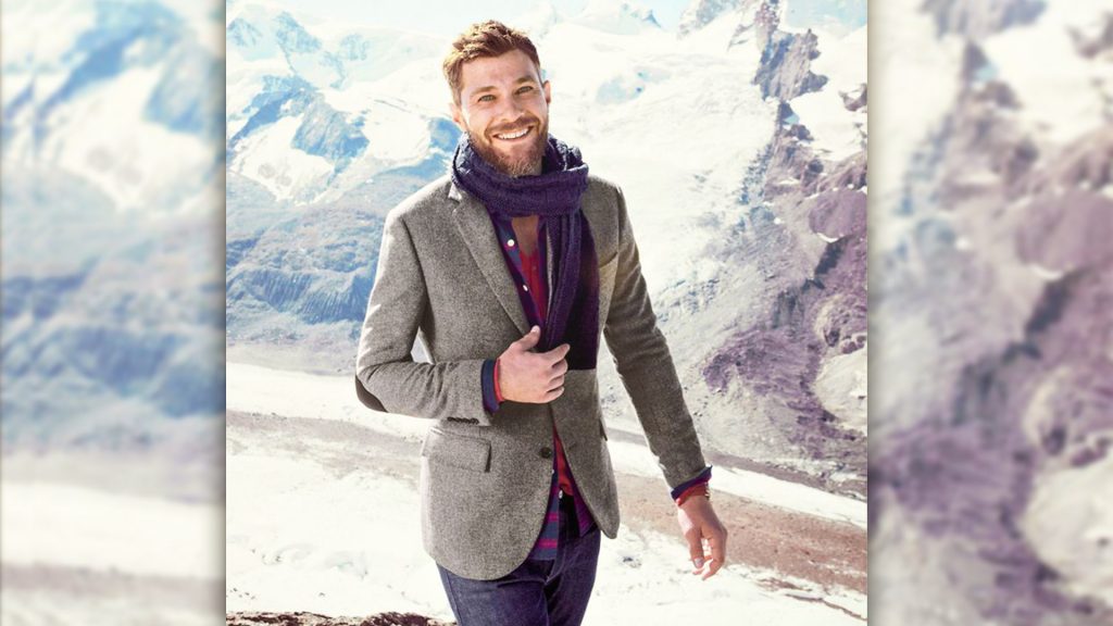 O cachecol masculino também é acessório para seu visual