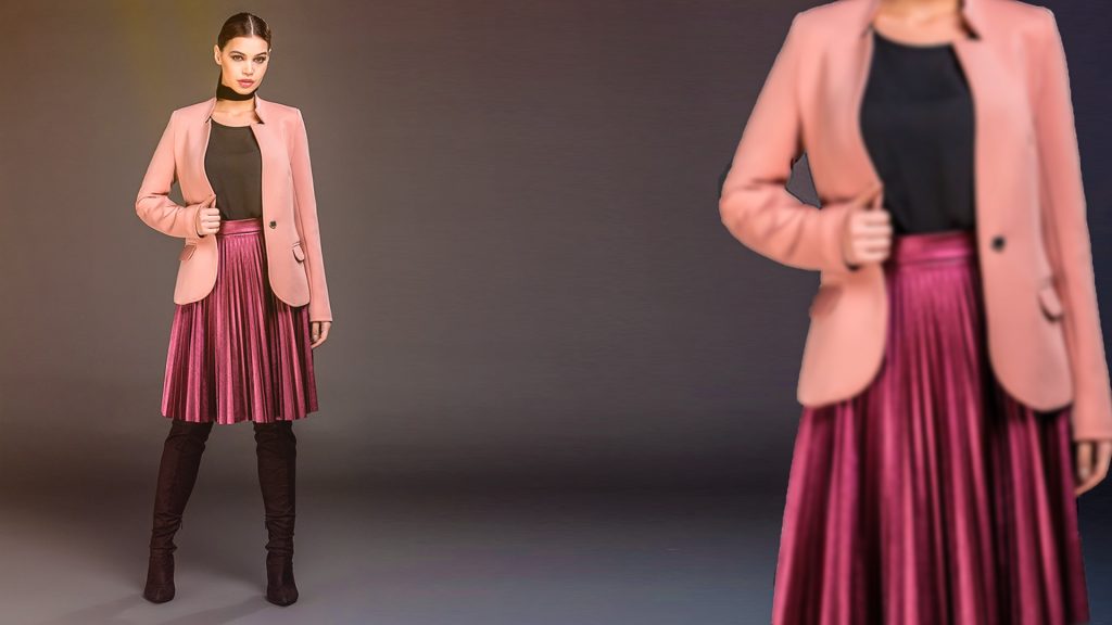 Os casacos devem ficar um pouco abaixo do vestido ou bem acima.