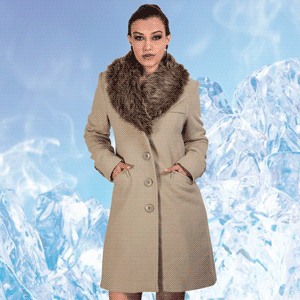 sobretudo gola pelo - tche inverno